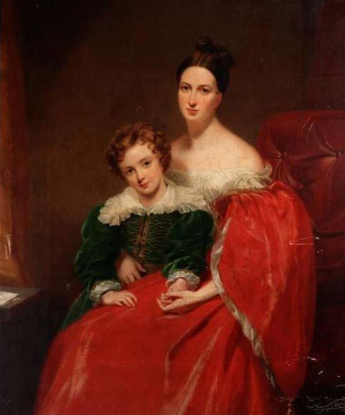 Robert Lawrence Pemberton of Bainbridge House with his mother